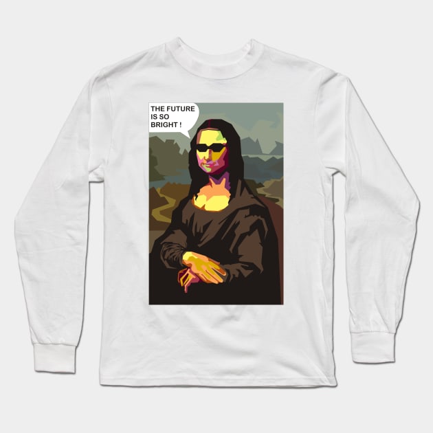 monalisa pop art Long Sleeve T-Shirt by rifaisetyo